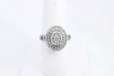 Diamond Approx. 1.2ctw Ring In 10k White Gold 4.09 Grams Size 7.5 Eb0724lcxsa