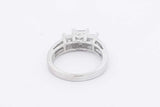 1.3cttw Princess Cut Diamond Ring In 14k White Gold 4.9 Grams Size 7 Eb0625cxzsa