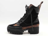 Louis Vuitton Laureate Monogram Platform Desert Boots Brown Size 37 Aa0626lrzsa