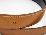 Hermes Reversible Belt With Silver Tone Buckle Eb0924oxzdu