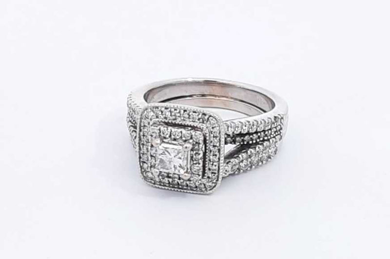 Approx. 0.45ctw Diamond Ring In 14k White Gold 8.1 Grams Size 6 Eb0125isrsa