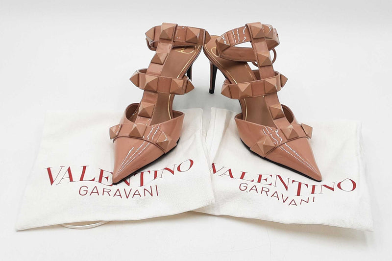 Valentino Garavani Patent Leather Rockstud Pumps Size 38 Sd0825rzdu