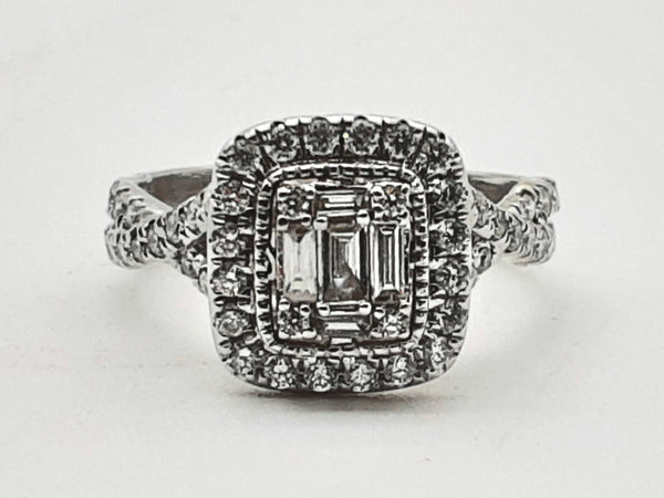 Approx 0.88 Ctw Diamonds 14k Wg 4.2g Ring Size 7 Do0724wxzde