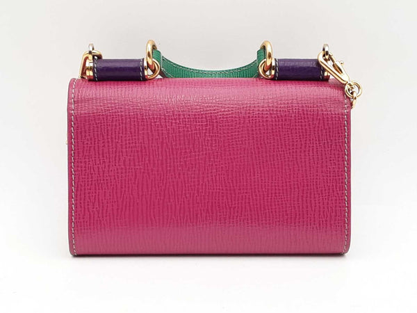 Dolce & Gabbana Sicily Von Mini Wallet On Chain Pink Wallet Sd0925lrzsa