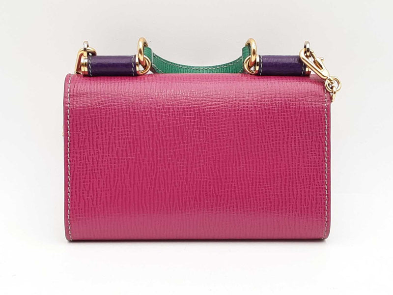 Dolce & Gabbana Sicily Von Mini Wallet On Chain Pink Wallet Sd0925lrzsa