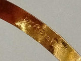 Etched Bangle Bracelet Yellow Gold 18k 6.3 Grams 8 Inch Vc0626wzxmia