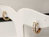 .032 Cttw Diamond Bangle Earrings 14k Yellow Gold 3.5 Grams Mk0426opzmia