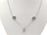 0.7 Dwt Lab Grown Diamond 3.5 Grams Necklace & Earring Ensemble Sterling Silver Jg1225esmia