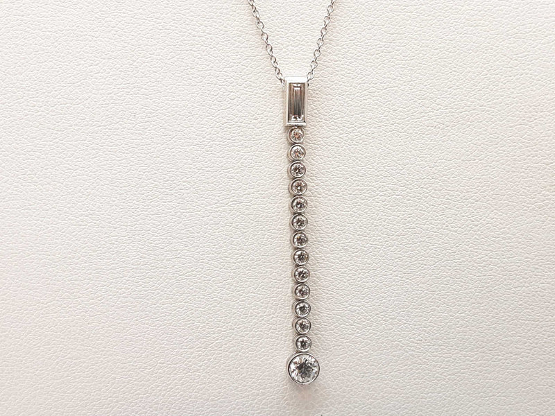 Tiffany & Co Jazz Drop Diamonds 0.950 Platinum 4.9g Necklace 17 In Do0725lwxzde