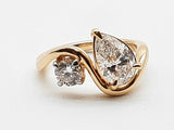2.05 Cttw Lab Grown Diamonds 14k Two Tone Gold 5.1g Ring Size 6.75 Do0726llrxde