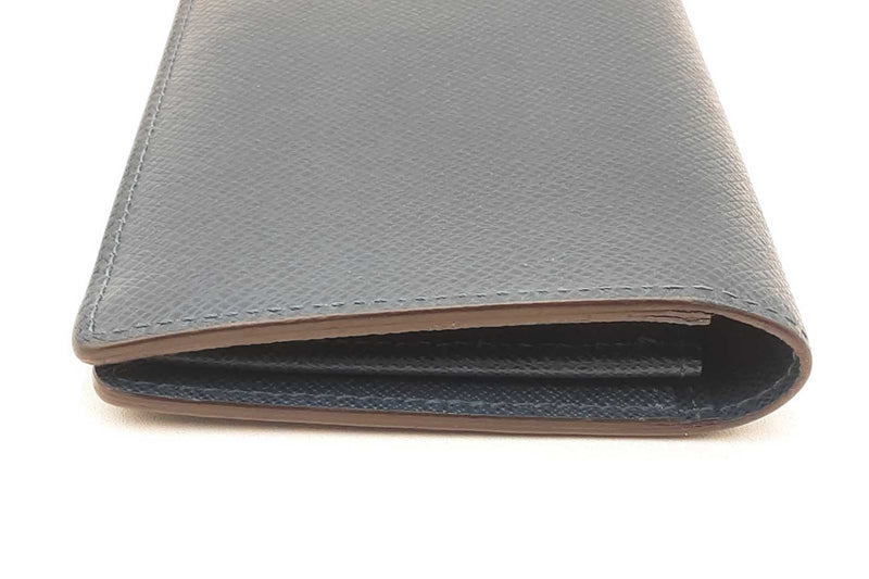 Louis Vuitton Taiga Blue Leather Brazza Wallet Eb0425lrxsa