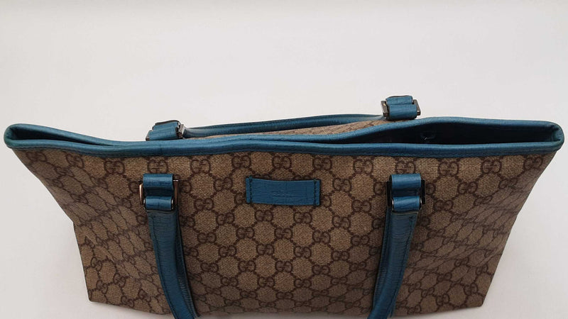 Gucci Blue/beige Gg Supreme Tote Bag Sd0925lrzdu