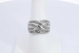 Approx. 0.46ctw Diamond Ring In 10k White Gold 3.7 Grams Size 7.5 Eb1124lxzdu