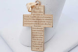 14k Yellow Gold Padre Nuestro Prayer Cross Pendant 1.5 Grams Eb0426iide