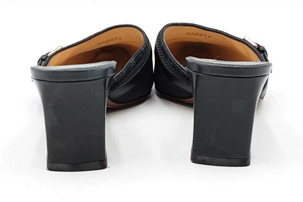 Louis Vuitton Monogram Navy Blue Canvas Mules Size 36 Eb1225lpxdu