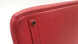 Hermès Birkin 35 Handbag In Rubis Red Clemence Leather 2009 Fw1026crxzdu