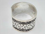 Lois Hill 0.925 Sterling Silver 73.1g Wide Cuff Bracelet 6.5 In Do0724wxdu