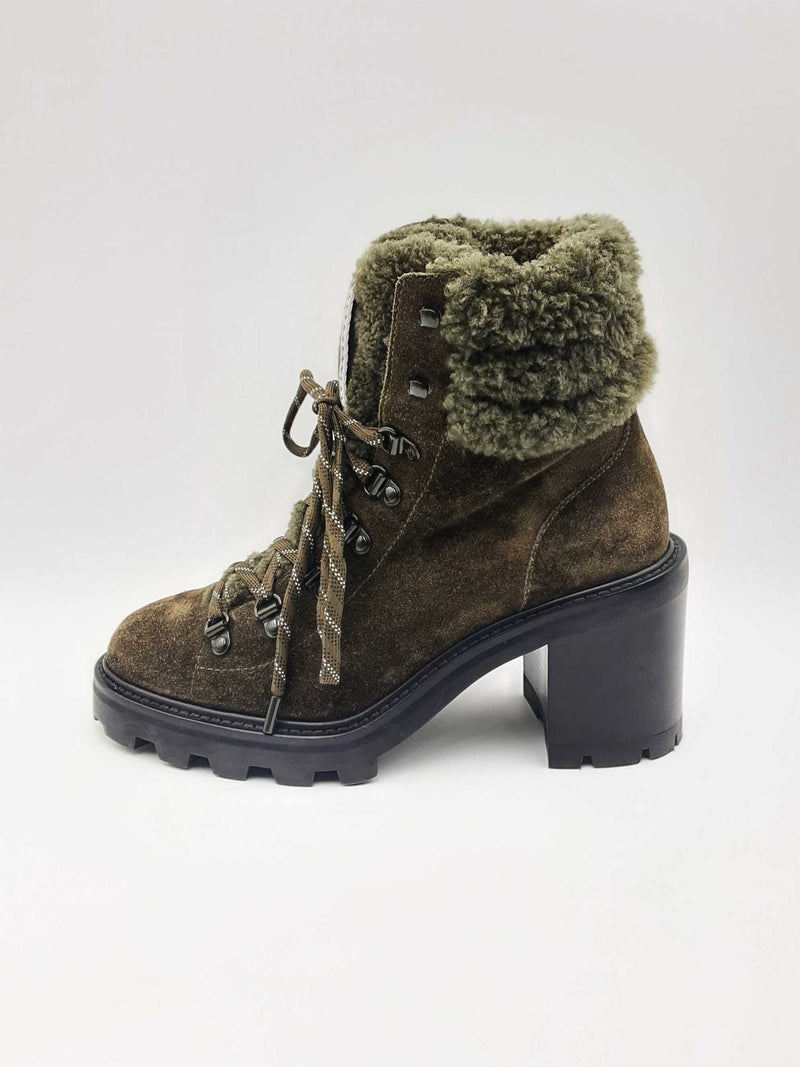 Jimmy Choo Eshe 65 Shearling Hiking Boots Size It 38.5 Us 8.5 Women Fw0924orxsa