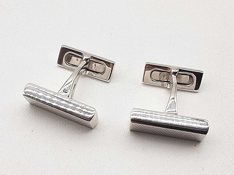 Asprey London 18k White Gold 20.4g Rectanglular Cuff Links Do1224srxde