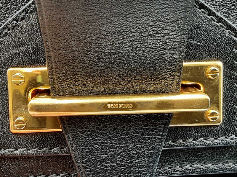 Tom Ford Jennifer Black Leather Purse Eb0824pcrdu