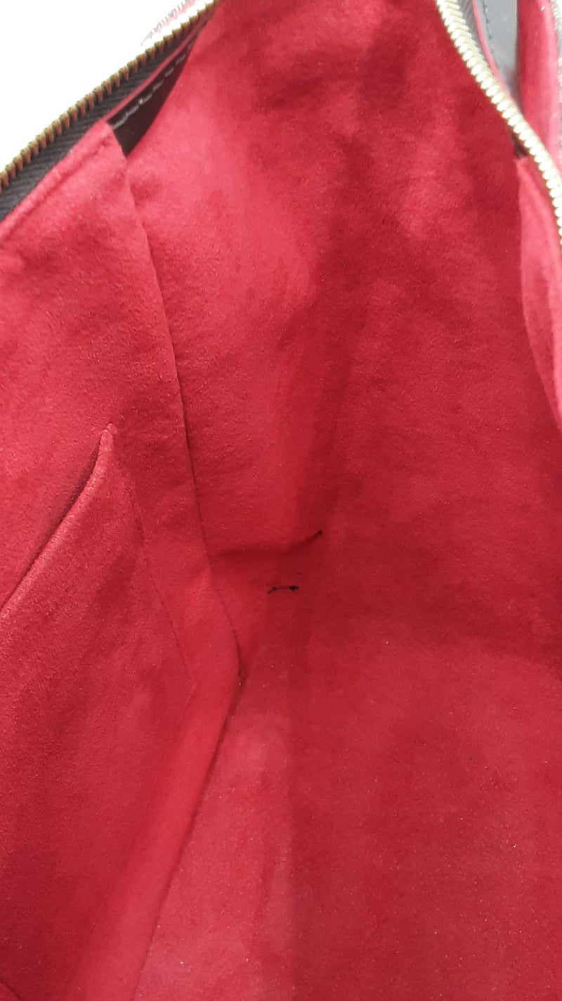 Louis Vuitton Caissa Mm Cerise Damier Ebene Coated Canvas Tote Bag Fw0625roxdu