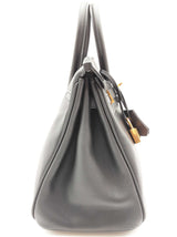 Hermes Birkin 25 Noir Black Swift Gold Hardware Handbag Do1125lirxzde