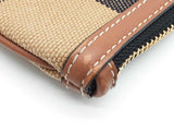 Burberry Peyton Brown House Check Canvas Zipper Wristlet Pouch Do0726lorde