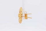 18k Yellow Gold Filigree Flower Stud Earrings 5.4 Grams Eb0226pxzsa
