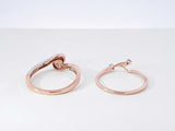 Two Hearts 0.38 Cttw Diamond & 10k Gold Bridal Set 3.6 Grams Size 7 Fw0326lsrdu