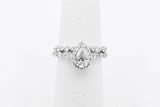 1.18cttw Diamond Wedding Set In 18k White Gold 5 Grams Size 4.75 Eb0825loxzsa