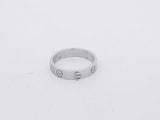 18k White Gold 3.1 Grams Wedding Band Size 4.5 Aa0326orzsa