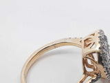 0.42 Cttw Diamond & 10k Yellow Gold Cluster Ring 2.4 Grams Size 3 Fw0926lrxdu