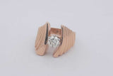 0.60ctw Diamond Ring In 14k Yellow Gold 9.1 Grams Size 5.75 Eb0725ezxsa