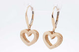 14k Yellow Gold Heart Dangle Earrings 2.8 Grams Eb0826lrxsa