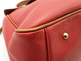 Dooney & Bourke Wilson All Weather Red Brown Leather Shoulder Bag Do0325lrde