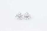 2.18ctw Lab Grown Diamond Stud Earrings In 14k White Gold 1.1 Grams Eb0723srxdu