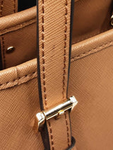 Michael Kors Jet Set Travel Tote In Brown Saffiano Leather Fw1125lrdu