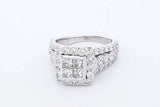 3.24cttw Diamond Ring In 14k White Gold 8.4 Grams Size 8 Eb0226oxxzde