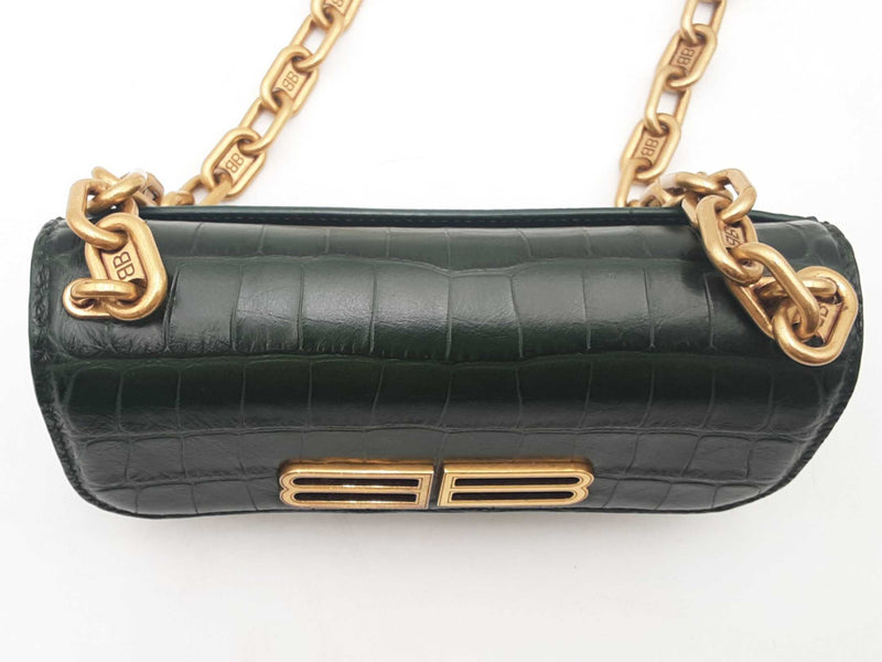 Balenciaga Xs Gossip Wallet Crossbody Bag Green Aa0825wzxsa