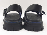 Burberry Pebbled Leather Sandals Black Size 11 Aa0326rzsa