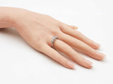 0.88 Cttw Diamond & 14k White Gold Engagement Ring 4.1g Size 5.75 Fw0326rrzdu