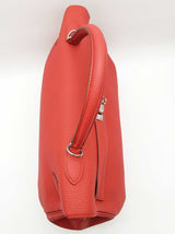 Hermes Kelly 40 Vermillion Red Clemence Palladium Shoulder Bag Do0523erxzde