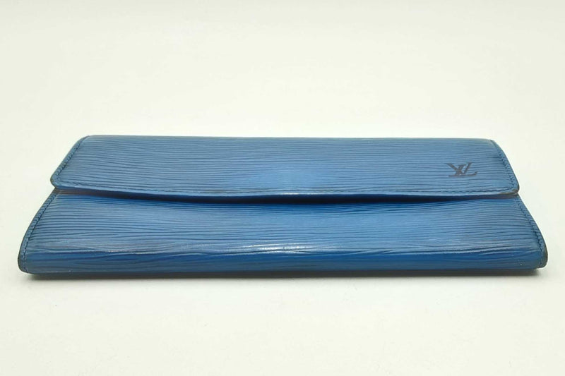 Louis Vuitton Dark Blue Epi Textured Leather Sarah Wallet Eb1224crsa