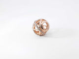 Pandora "Sparkling & Polished Lines" 14k Rose Gold Plated Charm 1.3g Fw0926rdu