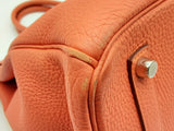 Hermes Birkin 35 Poppy Orange Togo Palladium Hardware Handbag Do0323sxzxde