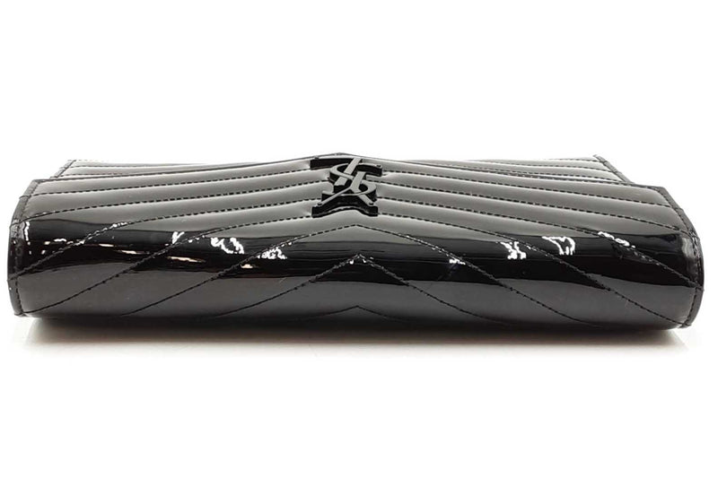 Yves Saint Laurent Patent Leather Cassandre Envelope Chain Wallet Eb1125rxzdu