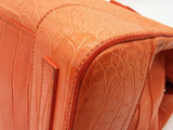 Ralph Lauren Soft Ricky Orange Alligator Leather Handbag Do0526oxzxde