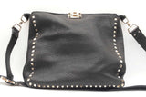 Valentino Rockstud Black Grained Leather Shoulder Bag Sd0426pzxdu