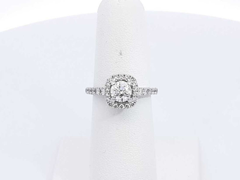 1.0ctw Diamond Ring In 14k White Gold 3.5 Grams Size 5.5 Eb0225lxxzsa