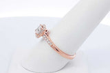 0.55ctw Center Diamond Ring In 14k Rose Gold 3.4 Grams Size 8 Eb1125lwrxdu